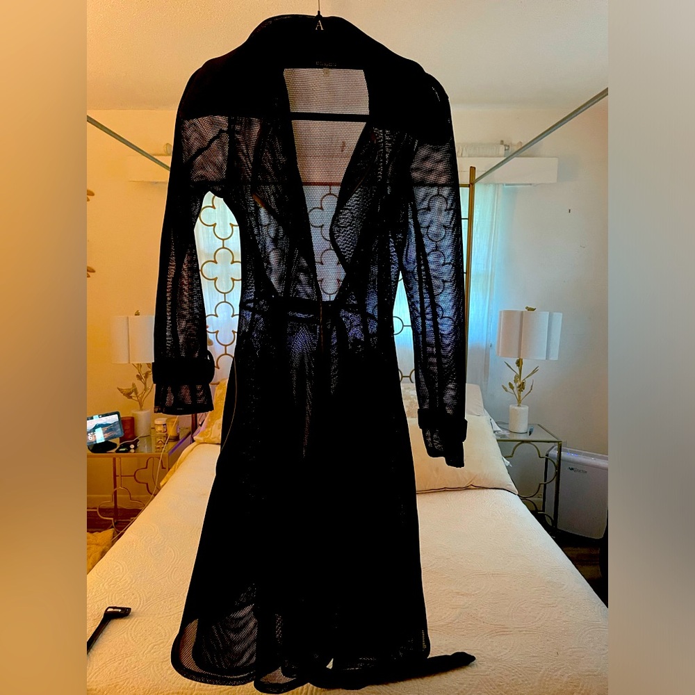 Mesh Trench Coat